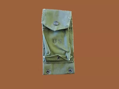 U.s Military Ammo Magazine Clip Pouch 20 Rd 308 Cal Mag Vietnam Era 1961 • $27.95