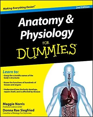 Anatomy And Physiology For Dummies By Siegfried Donna Rae Paperback Book The • £5.49