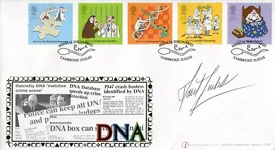 Crime And DNA Cover Signed By POIROT Actor David Suchet - UACC DEALER • £75