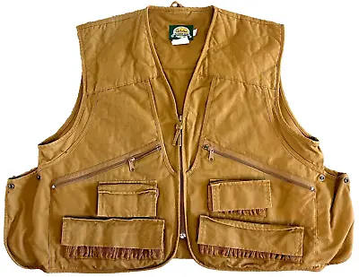 Cabelas Hunting Vest Mens Size XL Outdoor Multi Pockets Zip Up Zip Pockets Khaki • $23.39