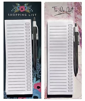 Magnetic Shopping List Pad 80 Tear Off Pages Notepad Fridge Memo To Do Planner • £3.79