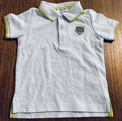 Toddler Boys KENZO French Light Blue Polo Shirt Top Size 18 Months Excellent Con • $4.99