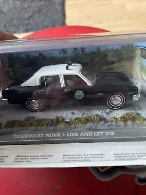 CHEVROLET NOVA POLICE CAR LIVE AND LET DIE #43 James Bond Car Collection Model • £3.20