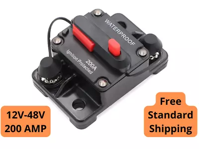 200 Amp Waterproof Circuit Breaker Auto/Marine/Solar 12-48V DC Manual Reset • $11.99