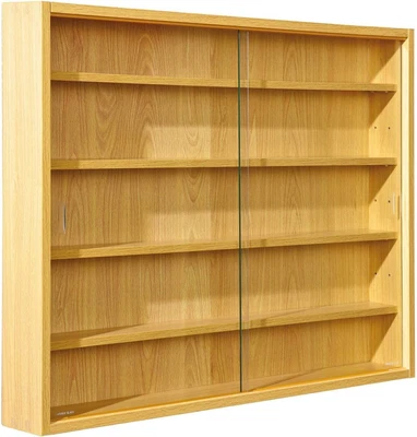 £79.85 • Buy Display Cabinet Modern Storage Shelves Wall Glass Case Box Collectibles Case NEW