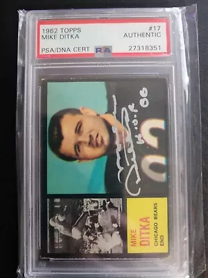 1962 Topps Mike Ditka HOF RC Signed Auto PSA/DNA • $390