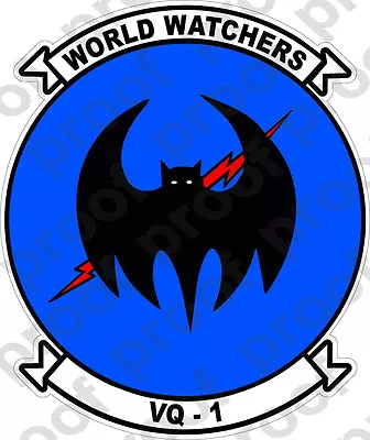 STICKER USN VQ 1 World Watchers RECON SQUADRON B • $6.50