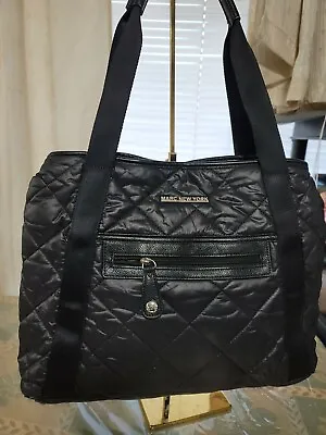 Marc New York Andrew Marc Black Quilted Shoulder Bag Tote Diaper Bag Etc. • $10.50