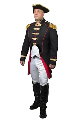 Fancy Dress Costume Soldier Napoleon Jacket Uniform Theatre Party Frock-Coat Sch • £77.46