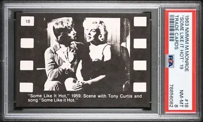 1963 NMMM Trade Cards #18 MARILYN MONROE Some Like It Hot TONY CURTIS 1959 PSA 8 • $30