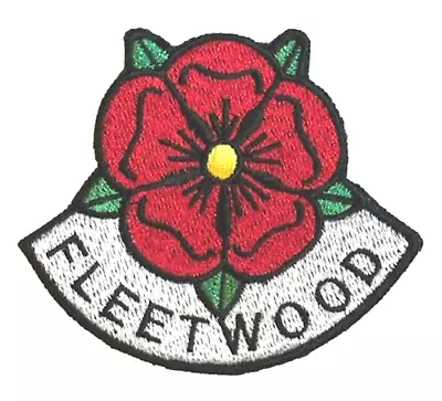 Fleetwood Lancashire Cut Out Rose Embroidered Sew On Or Iron On Patch (A) • £5.99