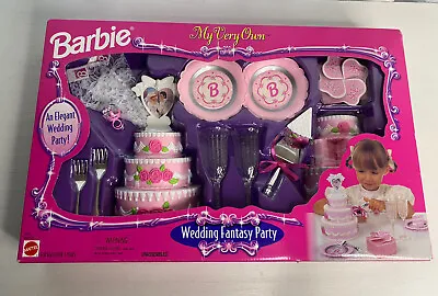 Barbie My Very Own Wedding Fantasy Party Entertaining Set 1998 New • $58