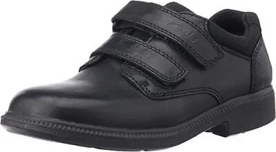 £14.99 • Buy Clarks Deaton Infant Black Leather  Derby Style Boys School Shoes