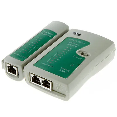 RJ45 CAT5e CAT6 RJ11 Network Cable Tester Ethernet LAN PC Wire Lead Testing Tool • £6.95