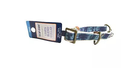 Top Paw Blue Tie Dye Adjustable Small Linen Blend Dog Collar D158 • $6.99