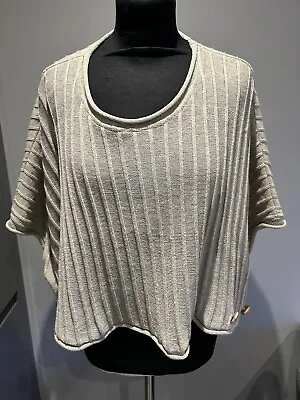 Shepard's Linen Clothing Cropped Ribbed Jumper One Size Ex Con • £25