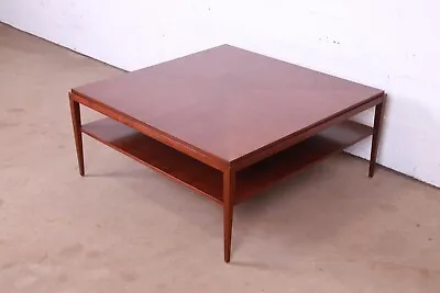 Baker Furniture Mid-Century Modern Style Walnut Two-Tier Coffee Table • $1895