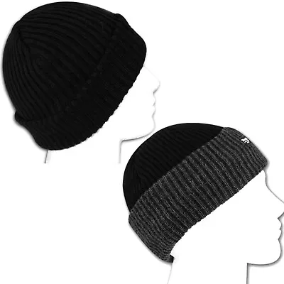 Mens Thinsulate Lined Insulated Winter Thermal Ski Beanie Hat Ribbed Chunky Warm • £4.99