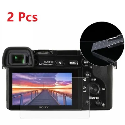 $12.98 • Buy 2pcs 2.5D 0.3mm Tempered Glass Screen Cover Film For Sony A6500 A6300 A6000