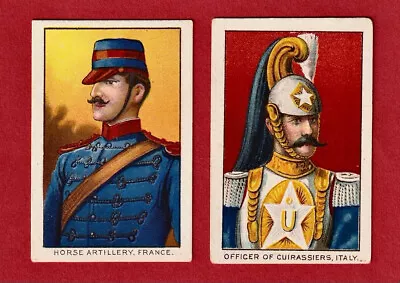 A.T.C Military Series - Fez & Tolstoi: 2 Cigarette Tobacco Cards 1910 • £4