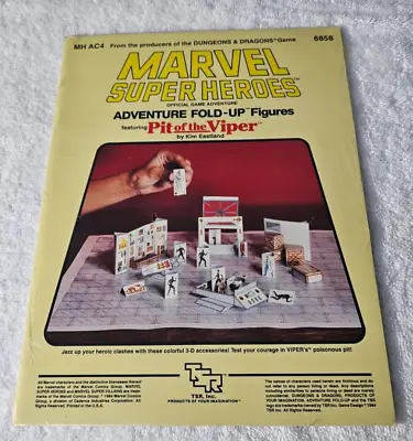 Vintage TSR Marvel Super Heroes Pit Of The VIPER MH AC4 Original 1984 Sealed NEW • $64.95