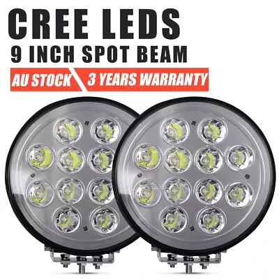 Pair 9  Inch  Round LED Driving Lights Combo Pods Truck Offroad Headlights • $139.95