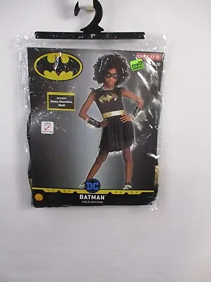 $15.99 • Buy Batgirl Costume Girls Large Black Yellow Dress Gauntlet Mask Halloween New