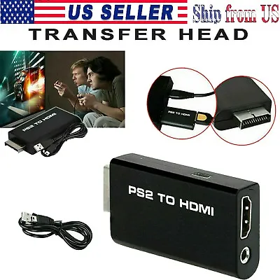 $9.99 • Buy PlayStation 2 PS2 To HDMI Converter Adapter Adaptor Cable HD RCA AV Audio Video