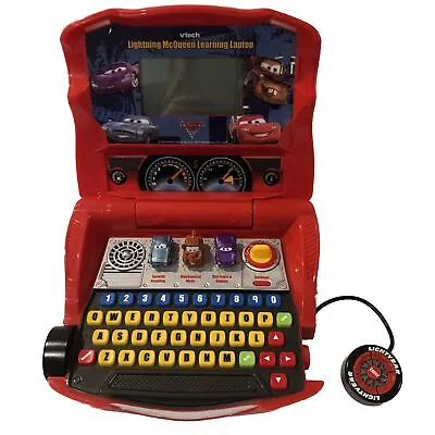VTech Disney Pixar Cars Lightning McQueen Learning Laptop Toy With Mouse TESTED • $54.99