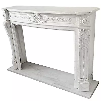 Fireplace IN Marble Carrara Decorations Style Empire L.62 3/16in • $10420.26