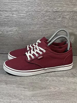Vans Atwood Low Burgundy Maroon Skate Shoes Low  Size Women’s Size 7 Sneakers • $28