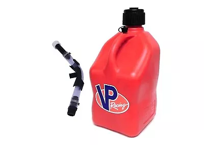 VP Racing Red Square 5 Gallon Race Fuel Jugs + Hose And Hose Bender • $49.95