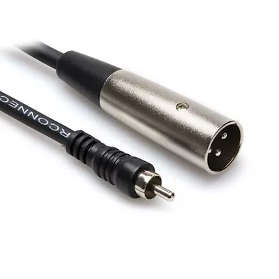 Hosa XRM-100 Unbalanced Cable RCA Phono Plugs To XLR Male Lead • £6.15