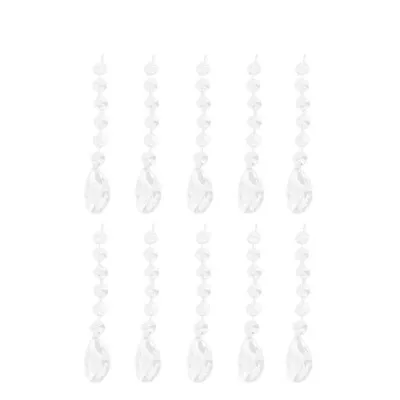  10PCS Crystal Pendant Pendant Lamp Pendant Glass Bead Chain For Home Hotel Bar • £18.69