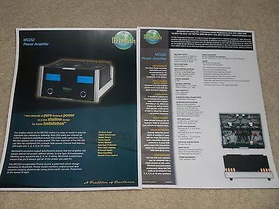 McIntosh MC252 Power Amplifier Brochure 2003 2 Pages Specs Article RARE! • $9.99