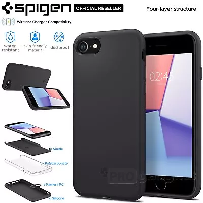 $29.99 • Buy For Apple IPhone SE 3rd Gen 2022 2020 8 7 Case SPIGEN Silicone Fit Rugged Cover