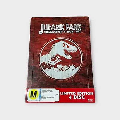 Jurassic Park Collectors Box Set 1-3 & Beyond Jurassic Park Steel Book Region 4 • $14