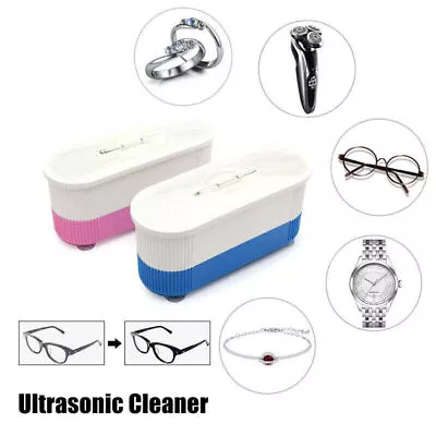 Mini Ultrasonic Jewelry Cleaner Denture Eye Glasses Coins Cleaning Machine Tool • $9.84