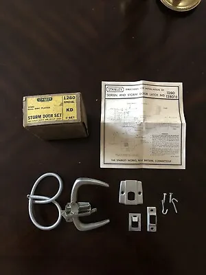 Vintage STANLEY Storm Door Set Dull Zinc Plated 1280 Special KD MADE IN USA -NOS • $12.99