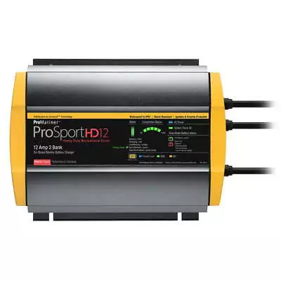 ProMariner 44012 ProSport HD Waterproof Marine Battery Charger 12 Amp 2 Bank • $201.77