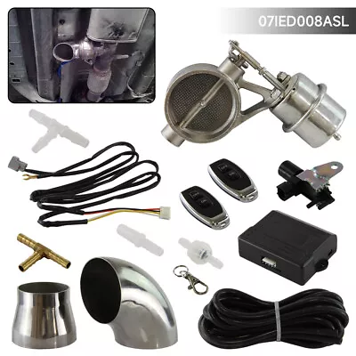 Exhaust Control Valve Set With Vacuum Actuator Cutout 2.5  63mm Pipe Close Style • $168.76