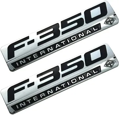2Pack F350 Powerstroke International Side Fender Emblems Badge 3D Logo For F-350 • $35.99