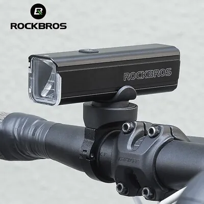 ROCKBROS Cycling Bike Headlight Waterproof Front Bicycle Light Rechargeable • $17.99