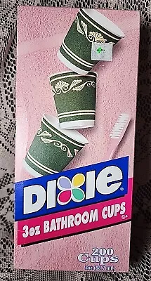 Dixie Cups 200 Count Rare Neoclassical Design Bathroom Cups New Old Stock • $32.99