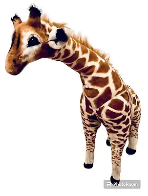 Melissa & Doug Jumbo Lifelike Handcrafted Giraffe Stuffed Plush Animal 2106 • $139.95