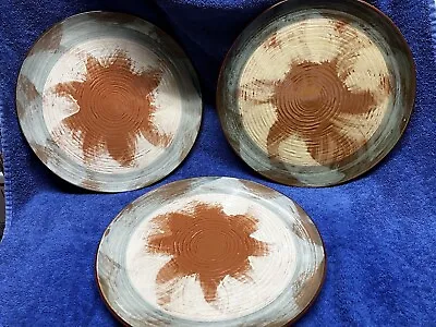 VINTAGE MAMMA RO POTTERY PLATES MADE IN ITALY 9 7/8” Set Of 3 • $35