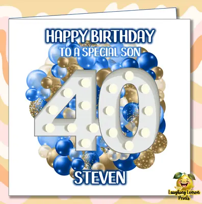 Personalised 40th Birthday Card Son Dad Uncle Brother Cousin Grandad Friend /BM • £2.99