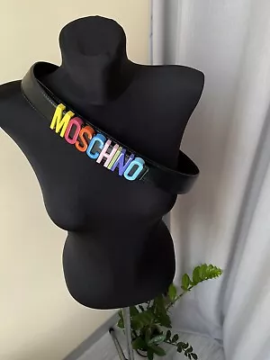 Moschino Leather Belt Multicolor RRP 280€ • $60