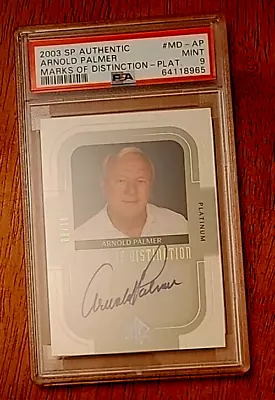 Arnold Palmer 2003 SP Authentic Marks Of Distinction Auto Signed PSA 9 #8/10 • $849.99