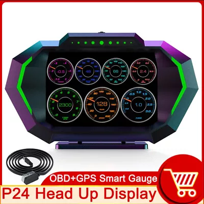 Hud Heads Up Display Digital Speedometer OBD2 Gauge Display And GPS Speedometer • $59.99